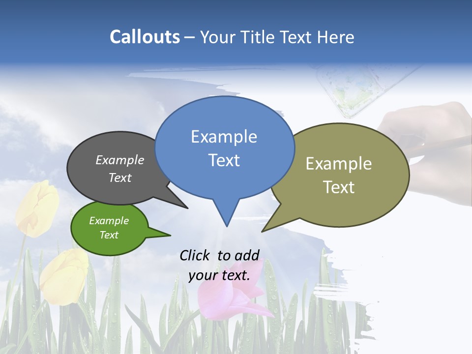 Lilac Paper Flora PowerPoint Template