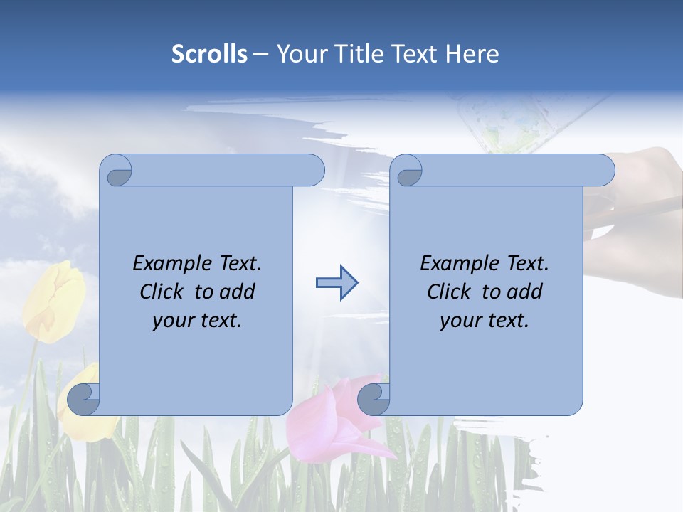 Lilac Paper Flora PowerPoint Template