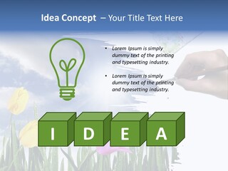 Lilac Paper Flora PowerPoint Template