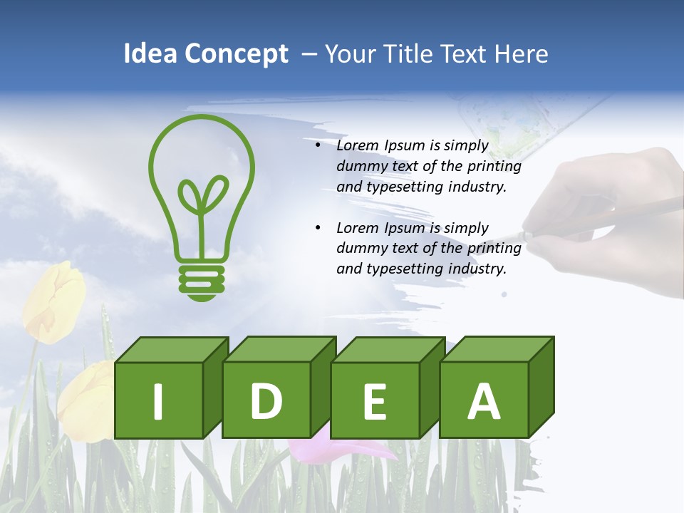 Lilac Paper Flora PowerPoint Template