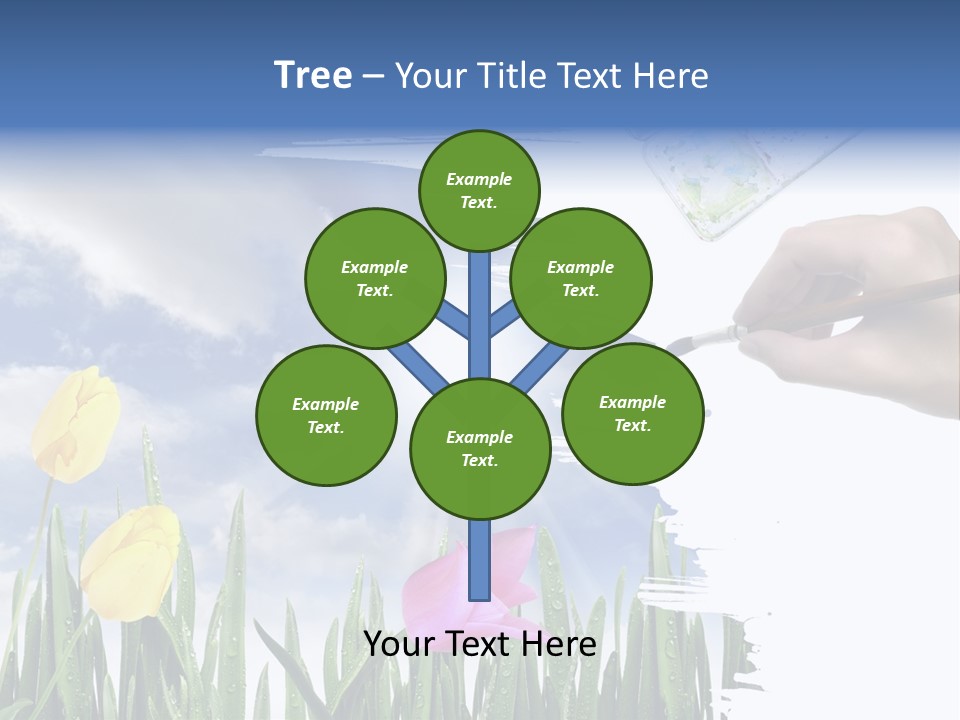 Lilac Paper Flora PowerPoint Template