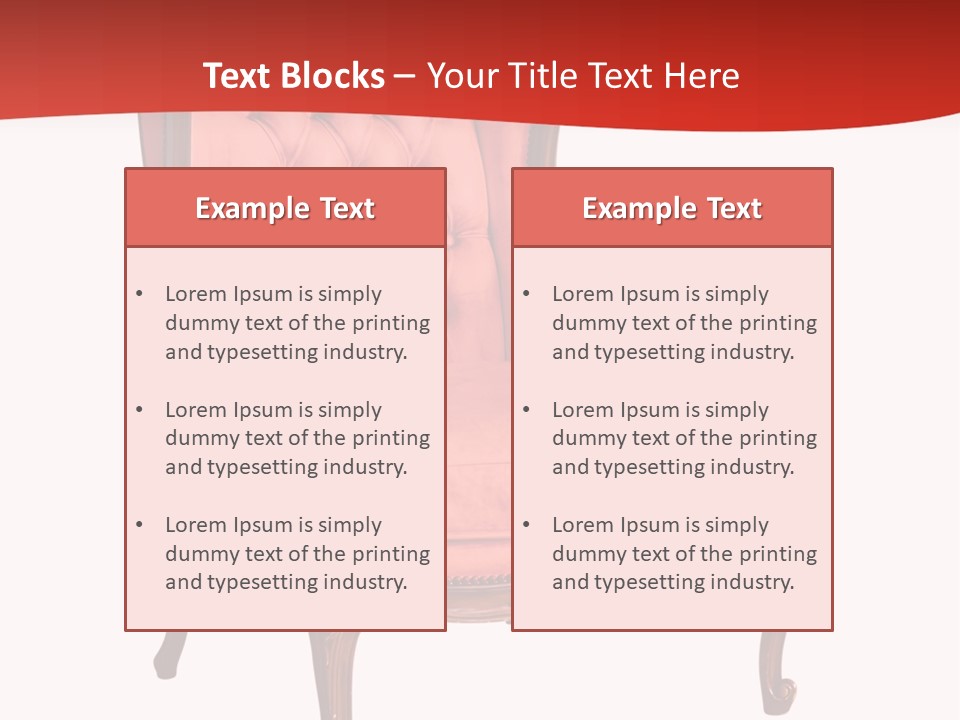 Sofa Armchair Decor PowerPoint Template