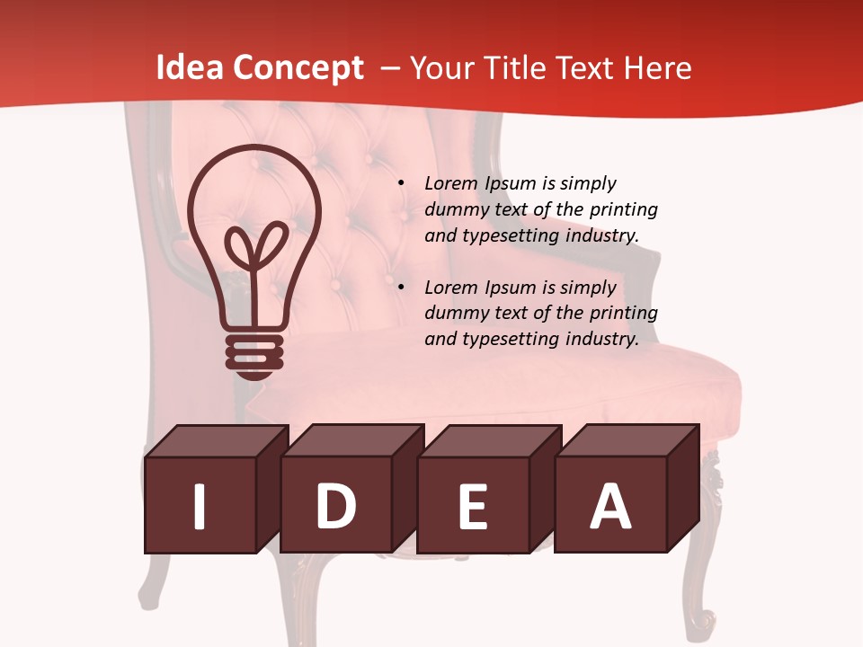 Sofa Armchair Decor PowerPoint Template