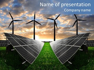 Wind Sun Turbine PowerPoint Template