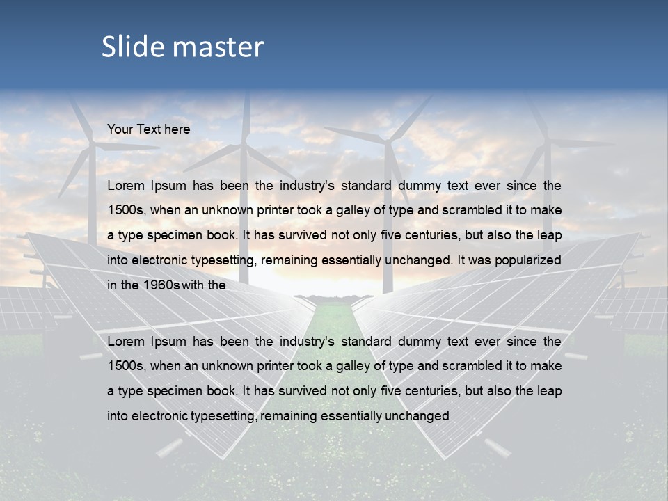 Wind Sun Turbine PowerPoint Template