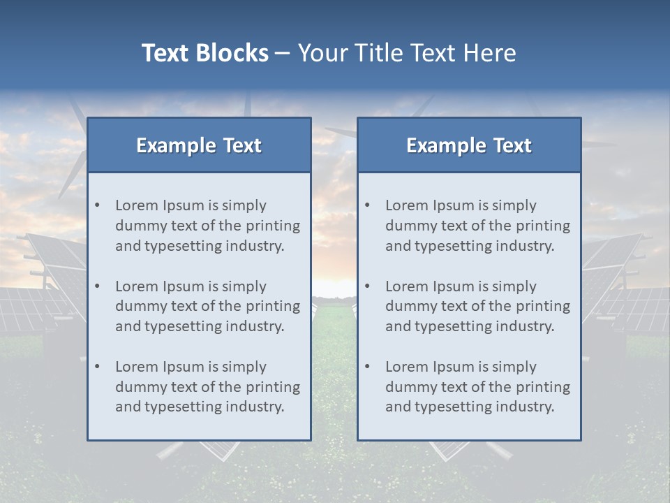 Wind Sun Turbine PowerPoint Template