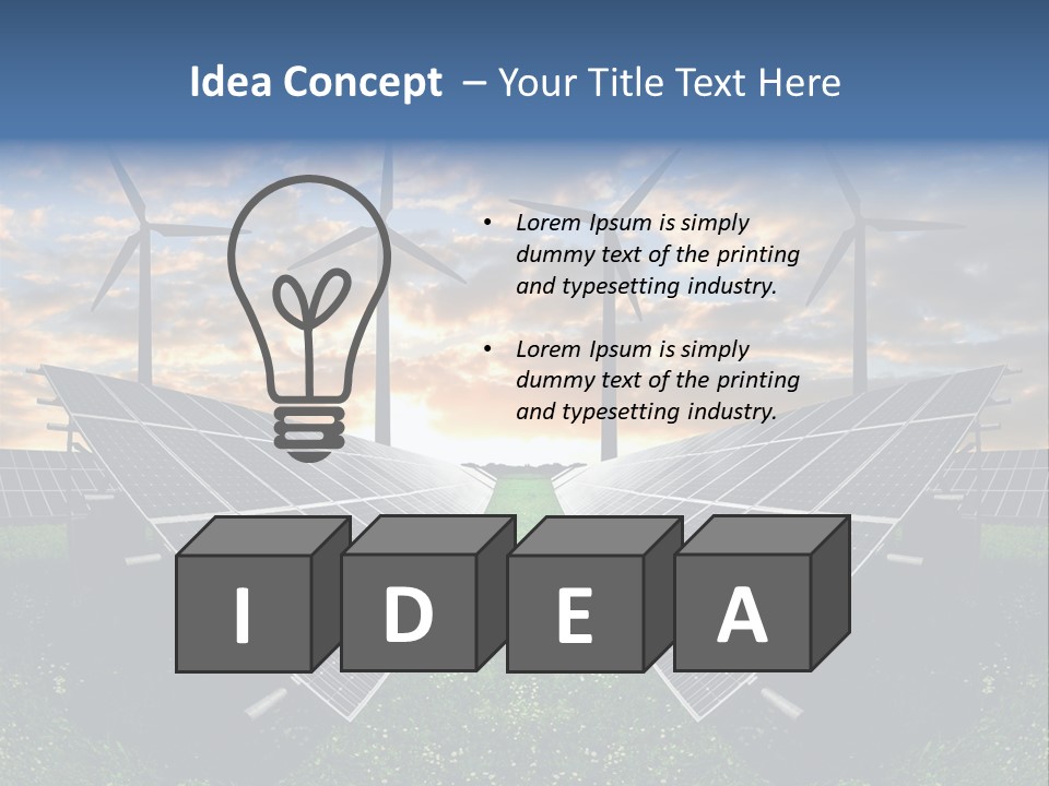 Wind Sun Turbine PowerPoint Template