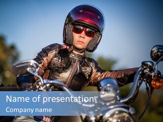 Adventure Asphalt Rider PowerPoint Template