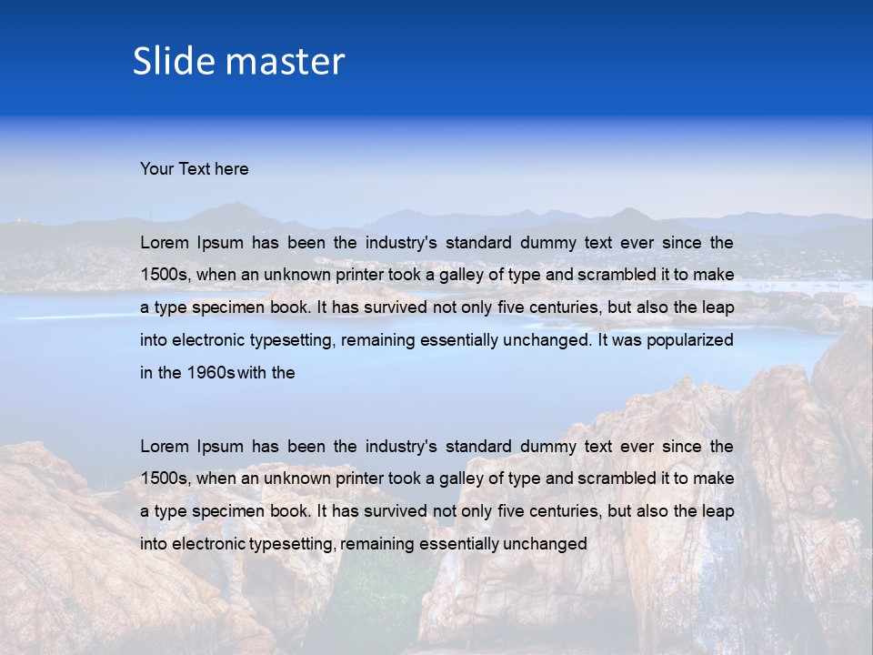 Touristy Rock Sea PowerPoint Template