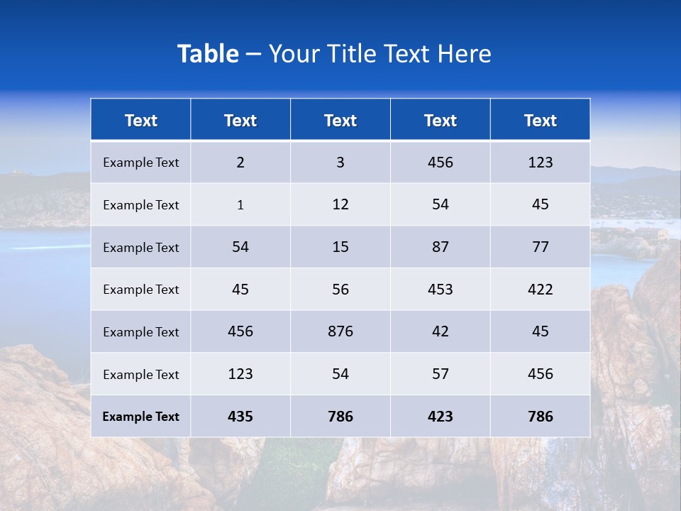 Touristy Rock Sea PowerPoint Template