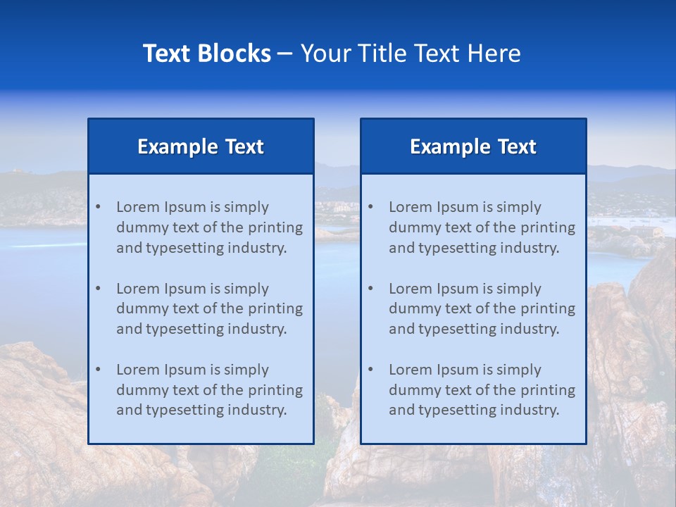 Touristy Rock Sea PowerPoint Template