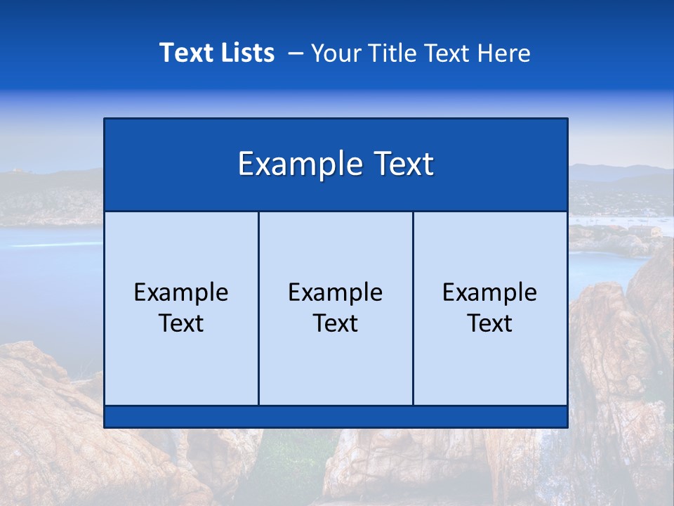 Touristy Rock Sea PowerPoint Template