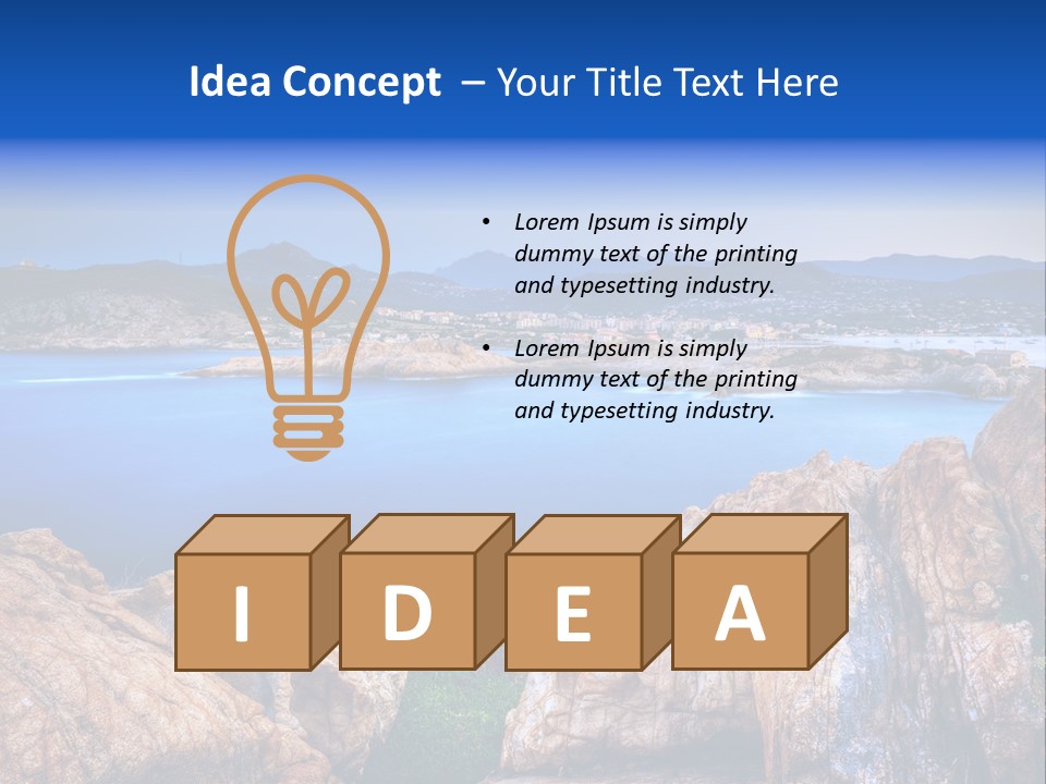 Touristy Rock Sea PowerPoint Template