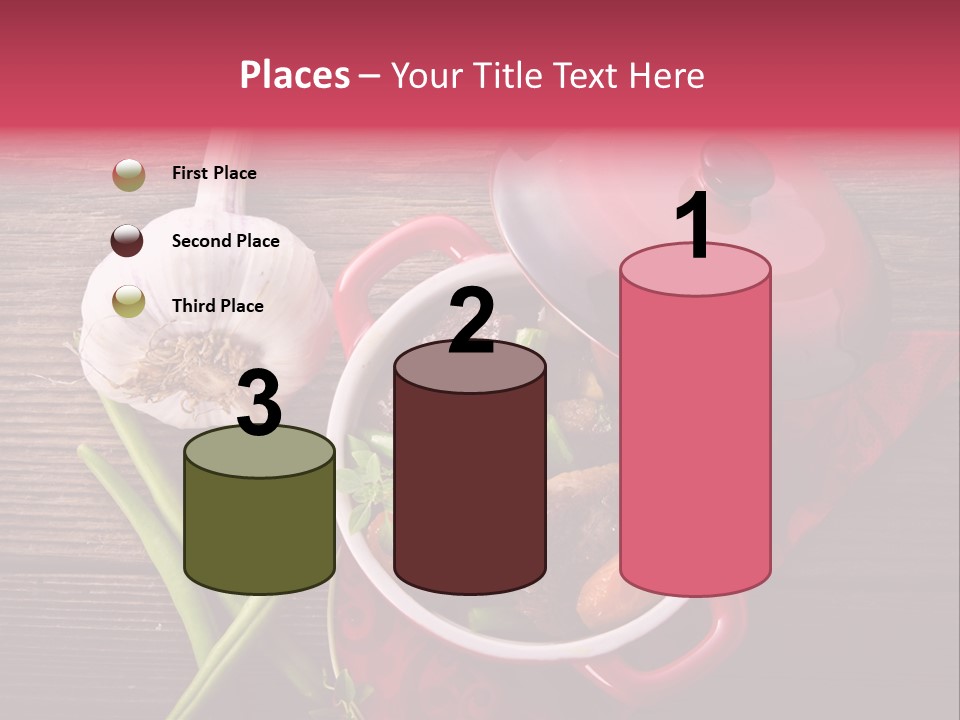 Red Healthy Steak PowerPoint Template