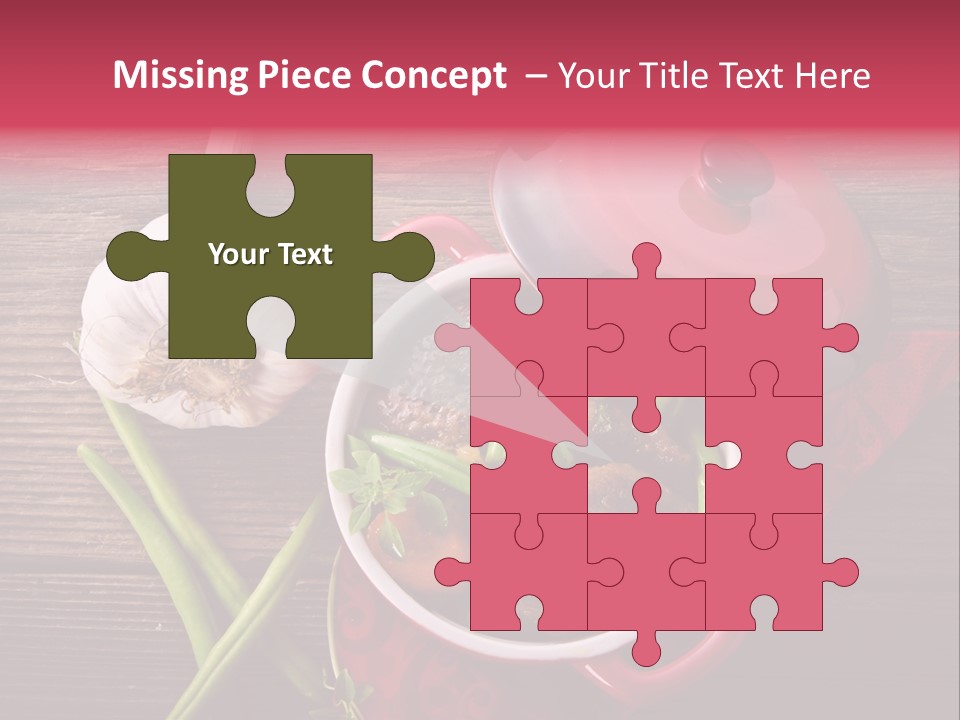 Red Healthy Steak PowerPoint Template