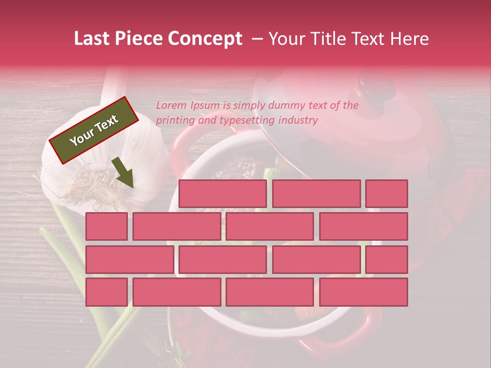 Red Healthy Steak PowerPoint Template