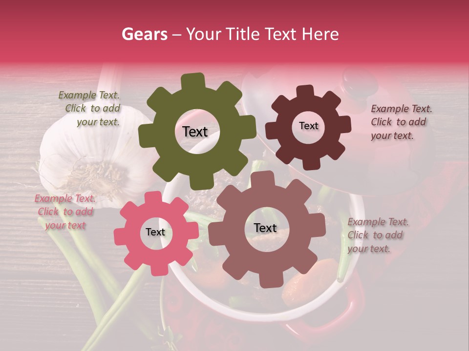 Red Healthy Steak PowerPoint Template