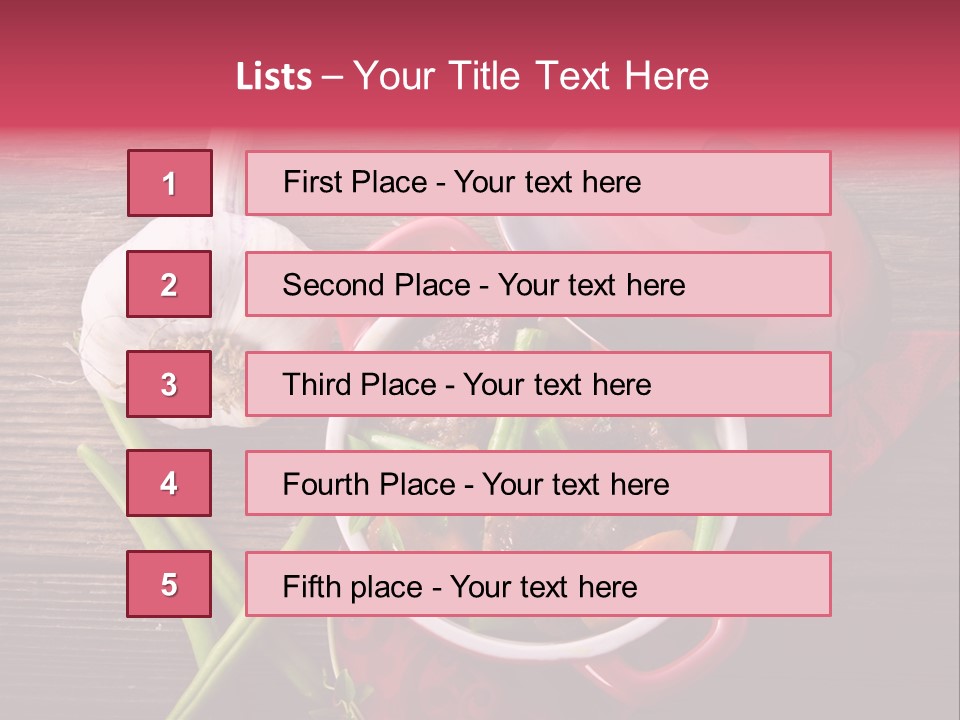 Red Healthy Steak PowerPoint Template
