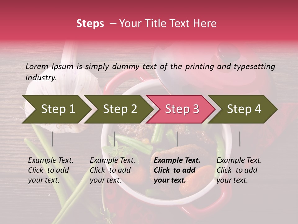 Red Healthy Steak PowerPoint Template