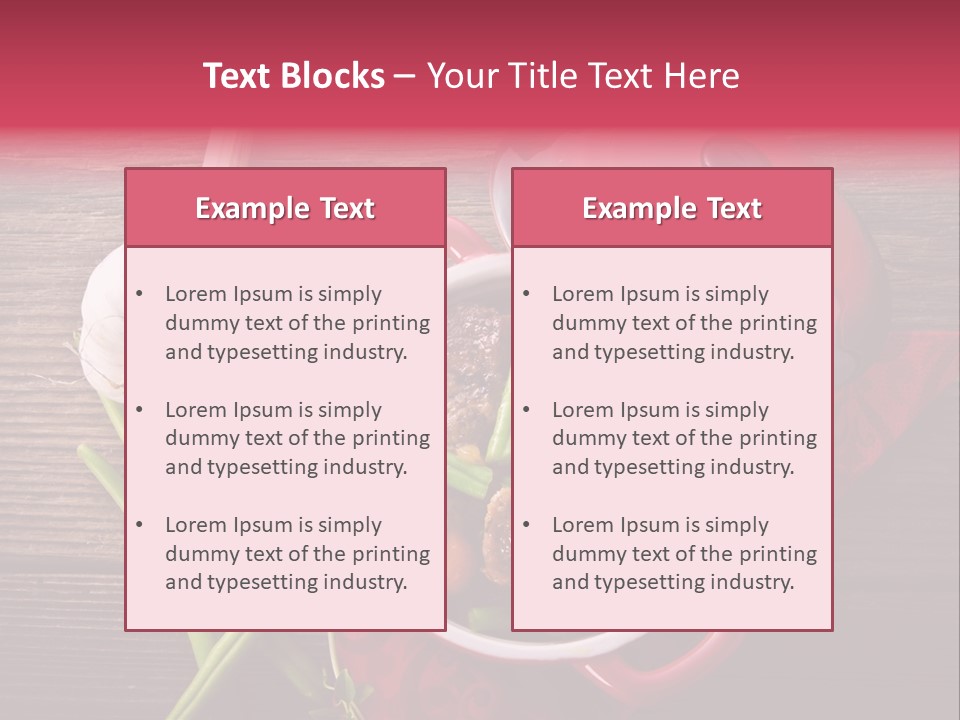 Red Healthy Steak PowerPoint Template