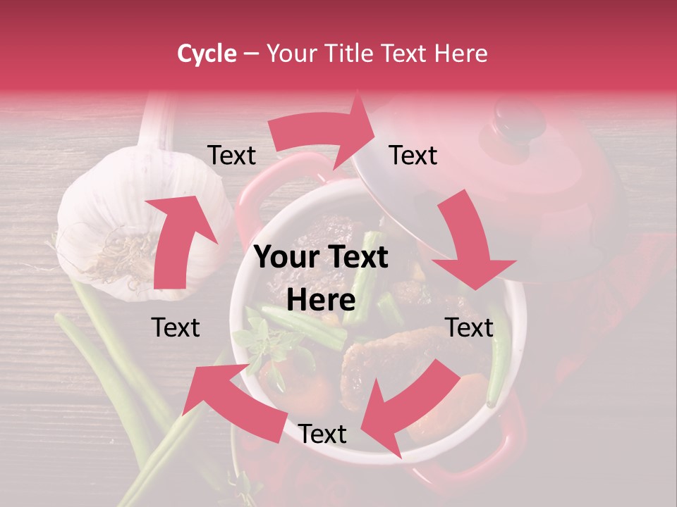 Red Healthy Steak PowerPoint Template