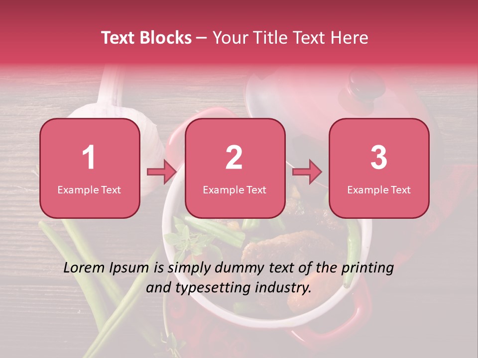 Red Healthy Steak PowerPoint Template