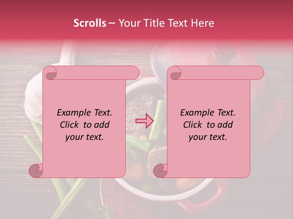 Red Healthy Steak PowerPoint Template