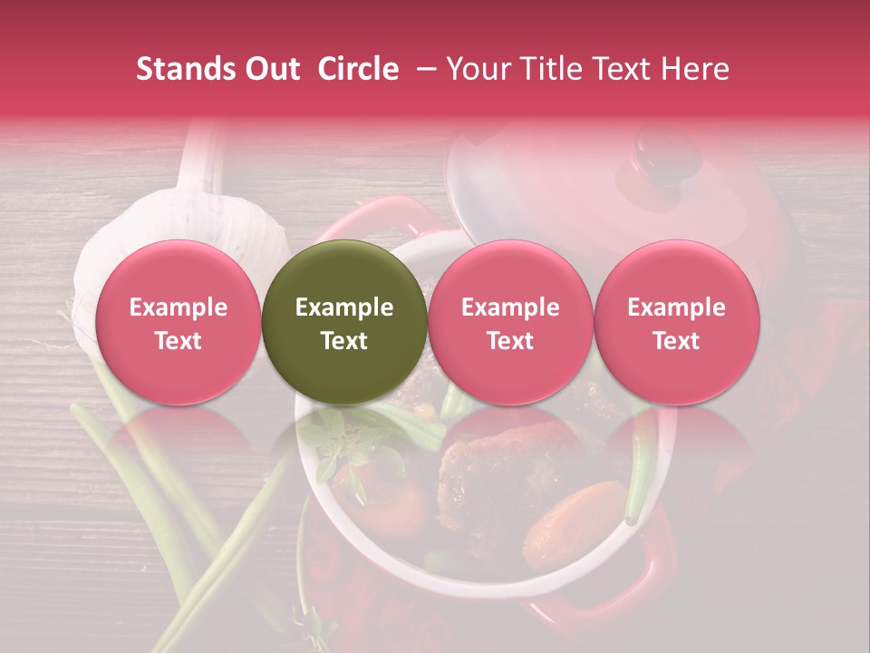 Red Healthy Steak PowerPoint Template