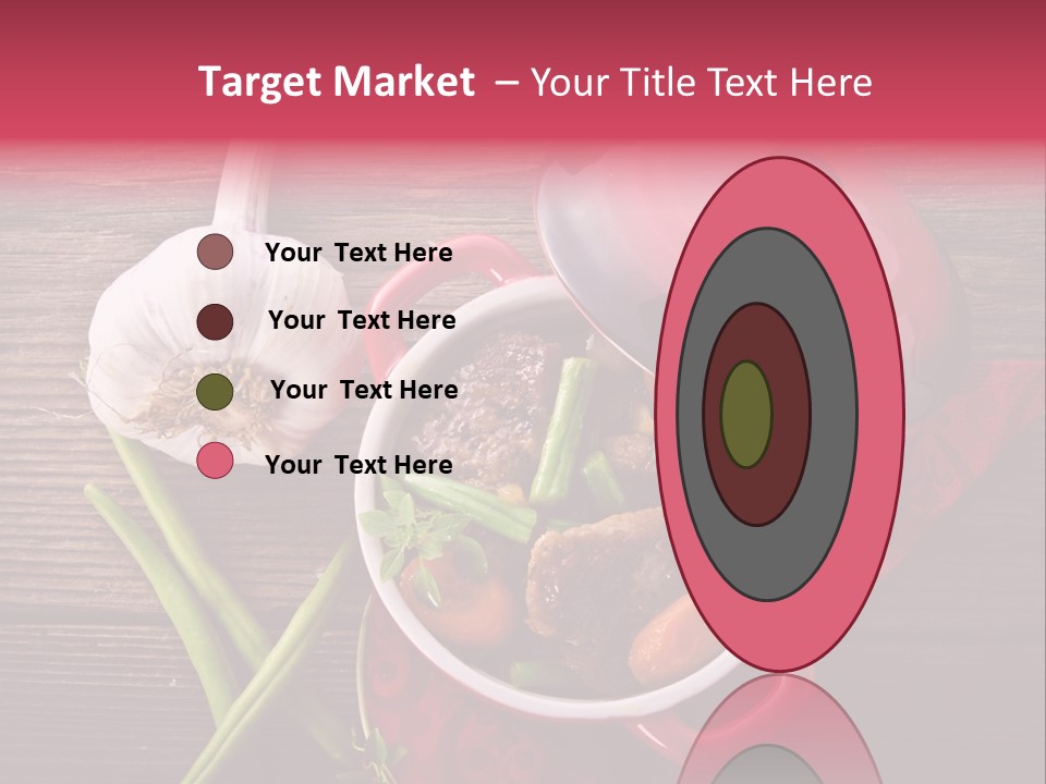 Red Healthy Steak PowerPoint Template