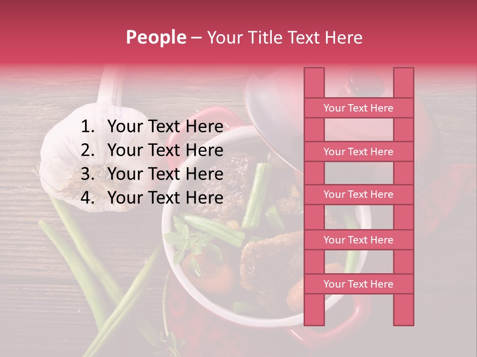 Red Healthy Steak PowerPoint Template