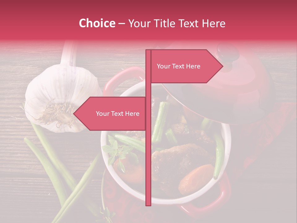 Red Healthy Steak PowerPoint Template