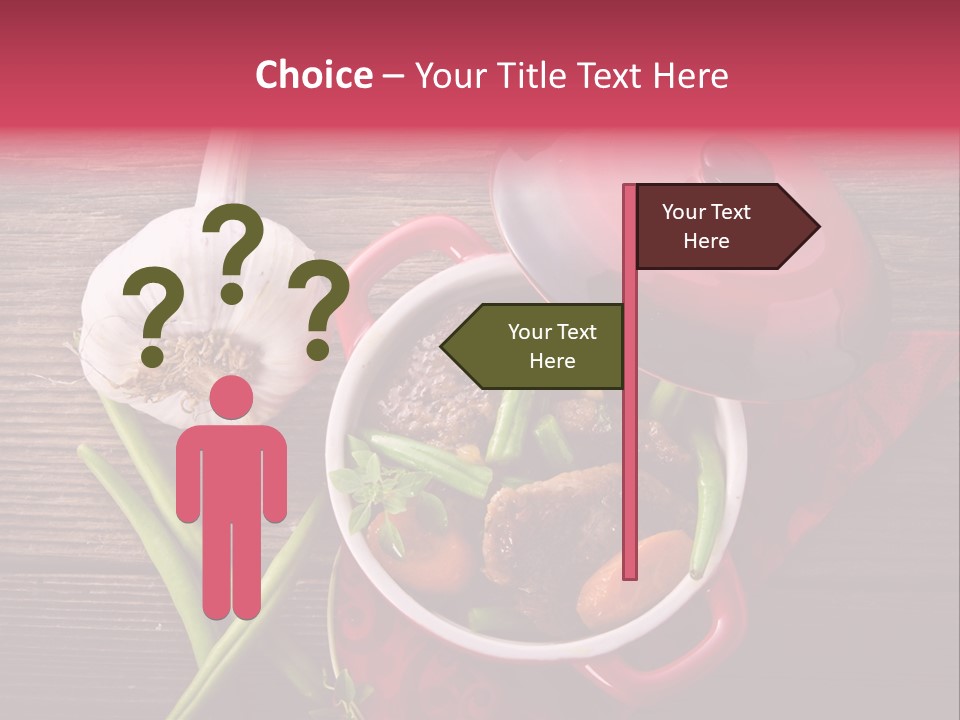 Red Healthy Steak PowerPoint Template