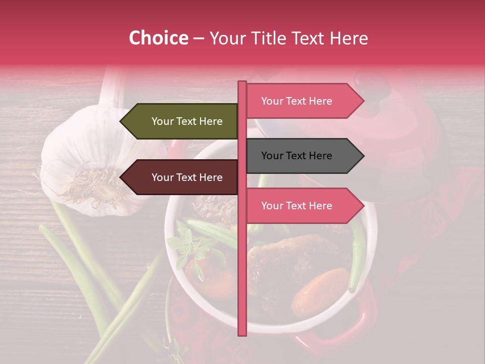 Red Healthy Steak PowerPoint Template