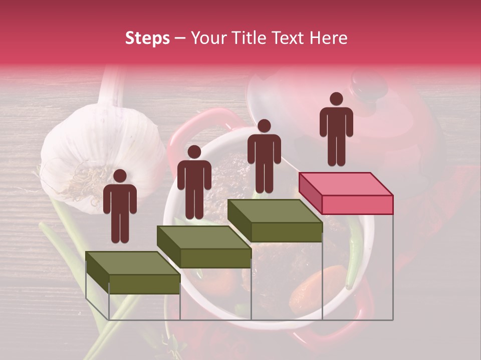 Red Healthy Steak PowerPoint Template