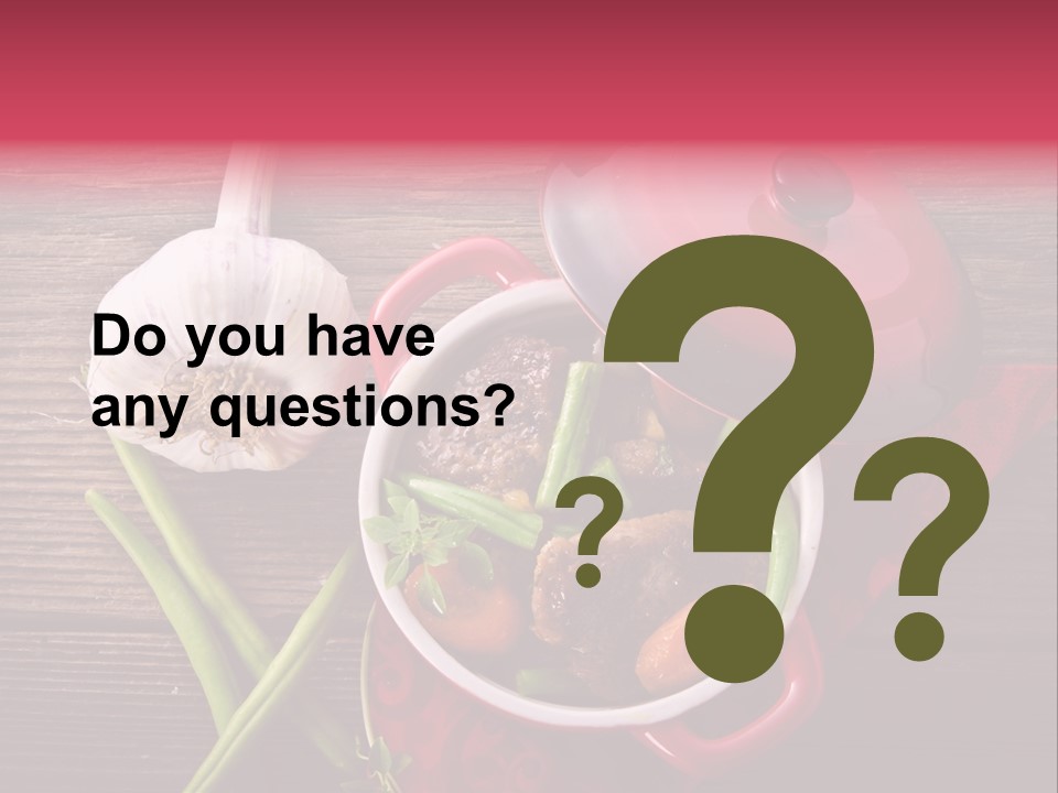 Red Healthy Steak PowerPoint Template