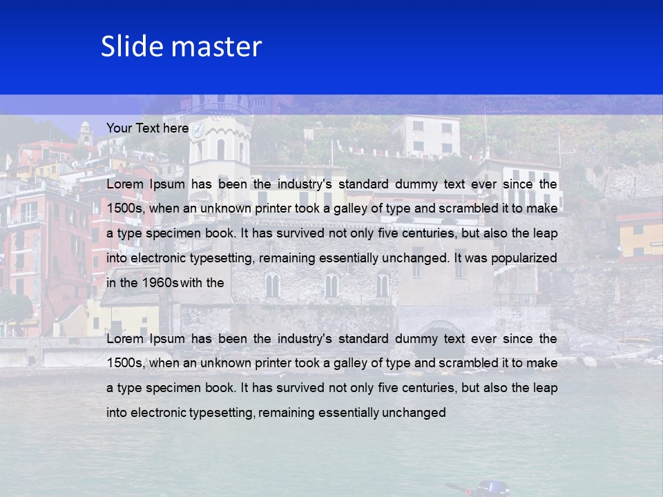 Europe Landscape House PowerPoint Template