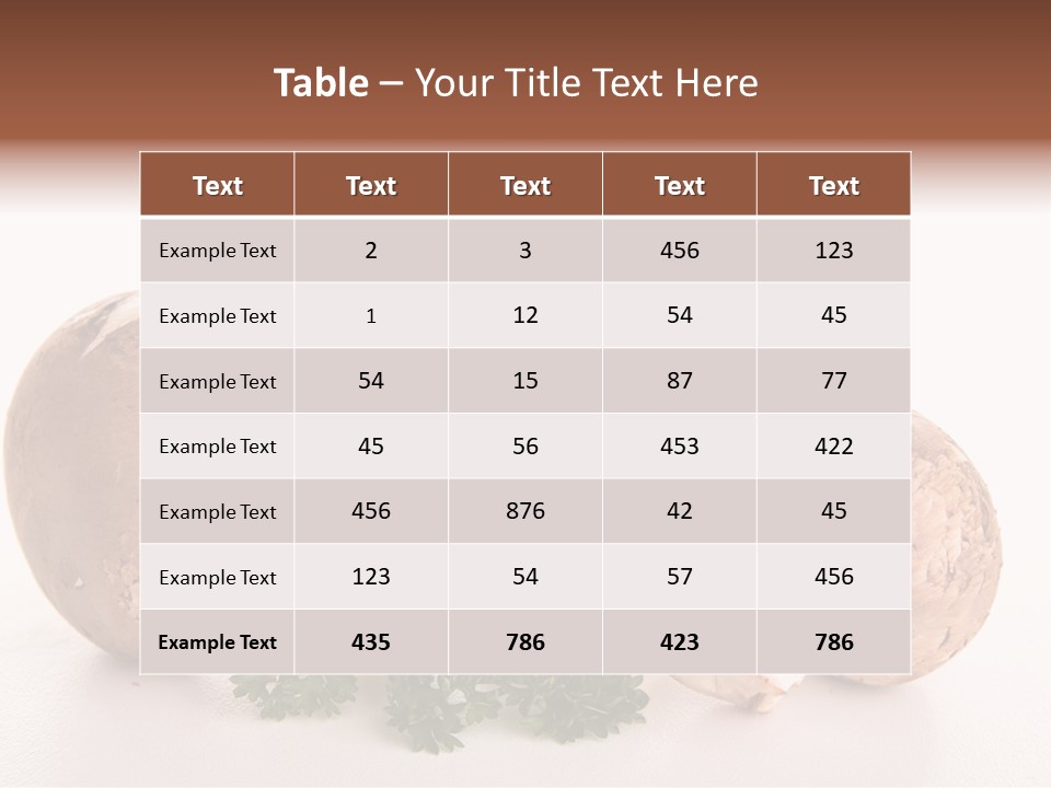 Nutrition Vegetable Food PowerPoint Template
