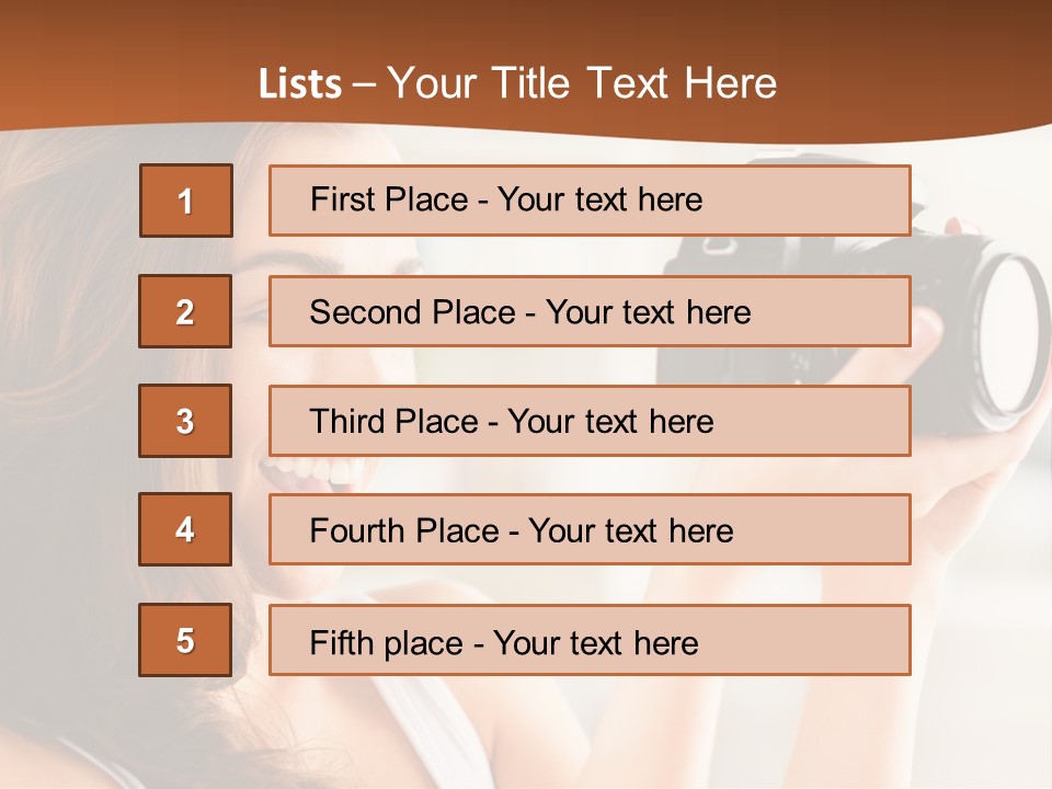 Attractive Comfortable Portrait PowerPoint Template