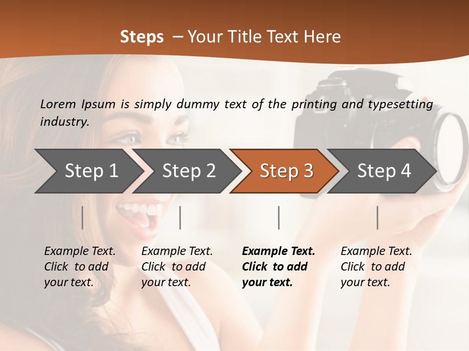 Attractive Comfortable Portrait PowerPoint Template