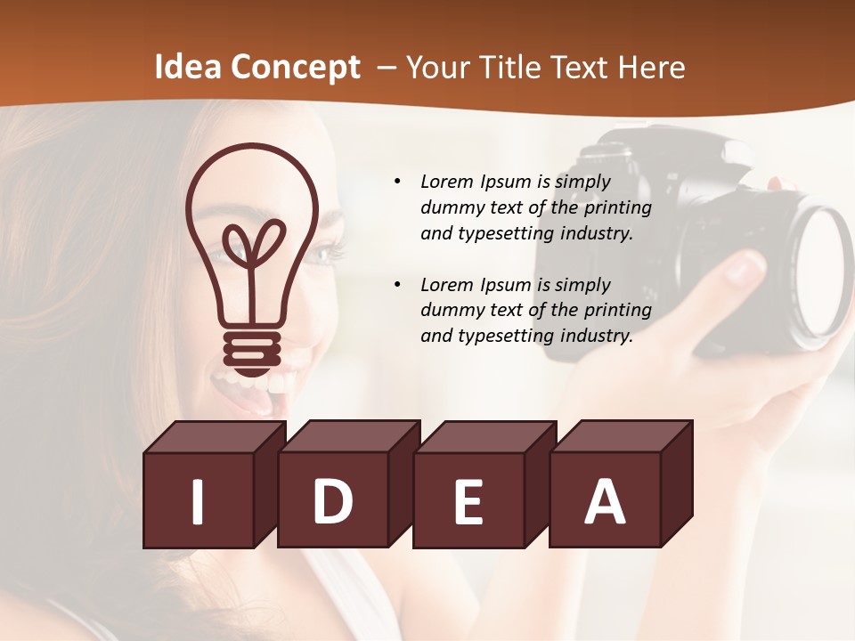 Attractive Comfortable Portrait PowerPoint Template