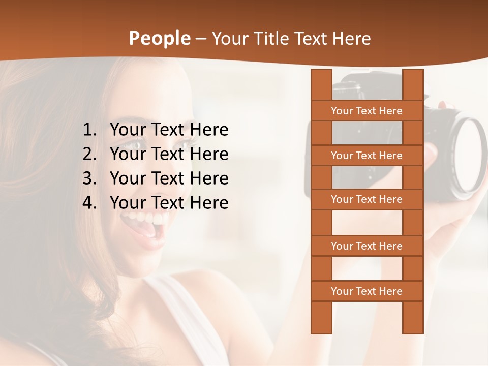 Attractive Comfortable Portrait PowerPoint Template