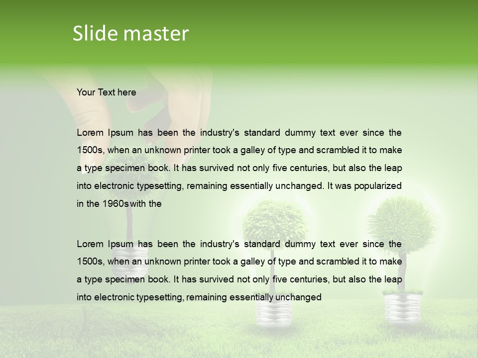 Grass Good Environment PowerPoint Template