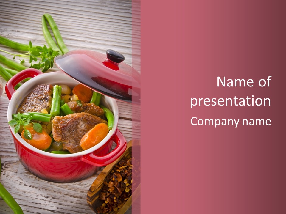 Thailand Steak Healthy PowerPoint Template