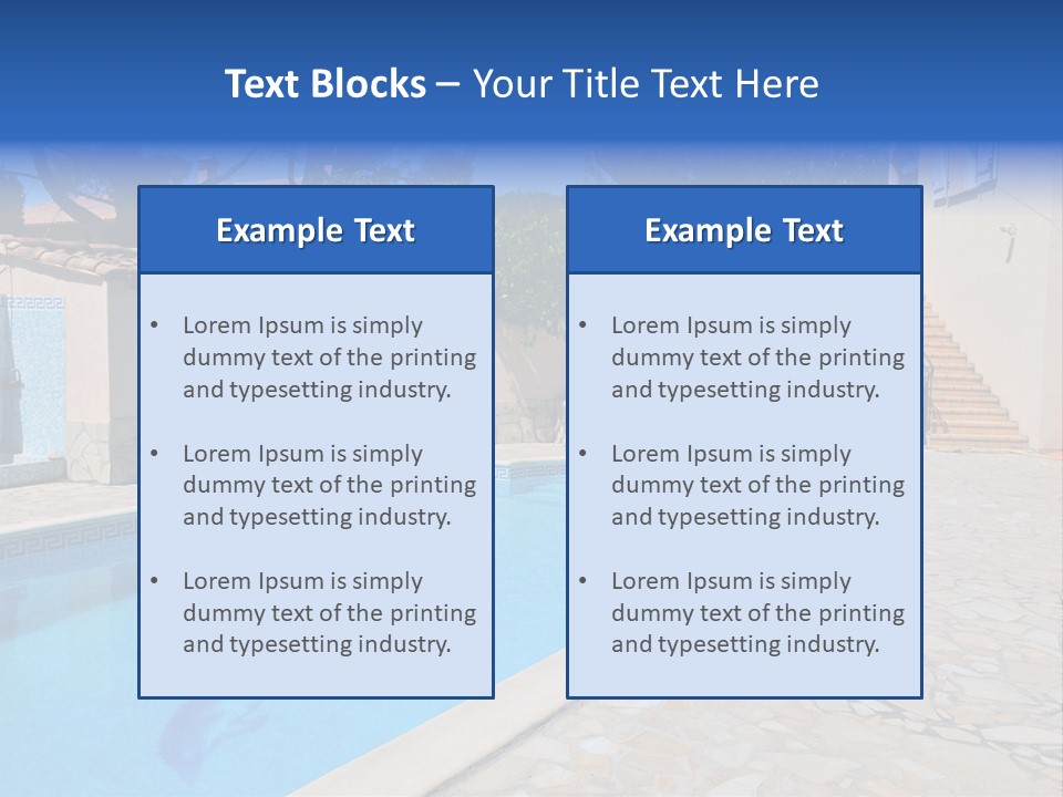 Pine Bathing Shelter PowerPoint Template