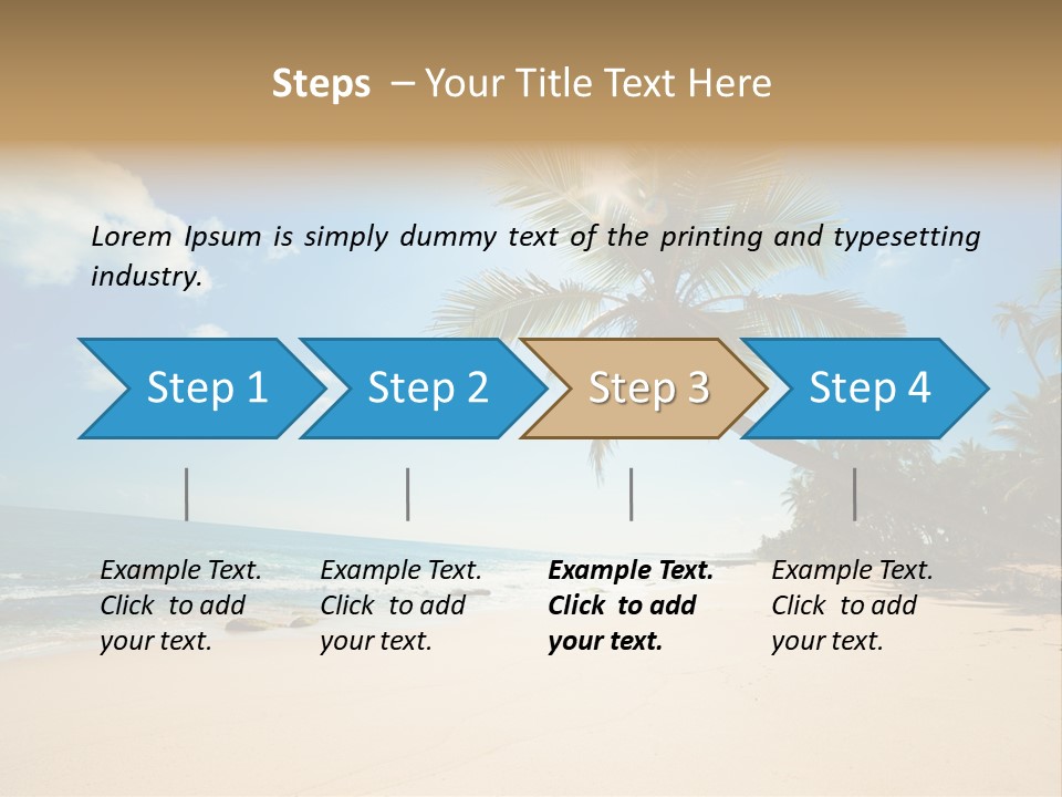 Tree Sun Island PowerPoint Template