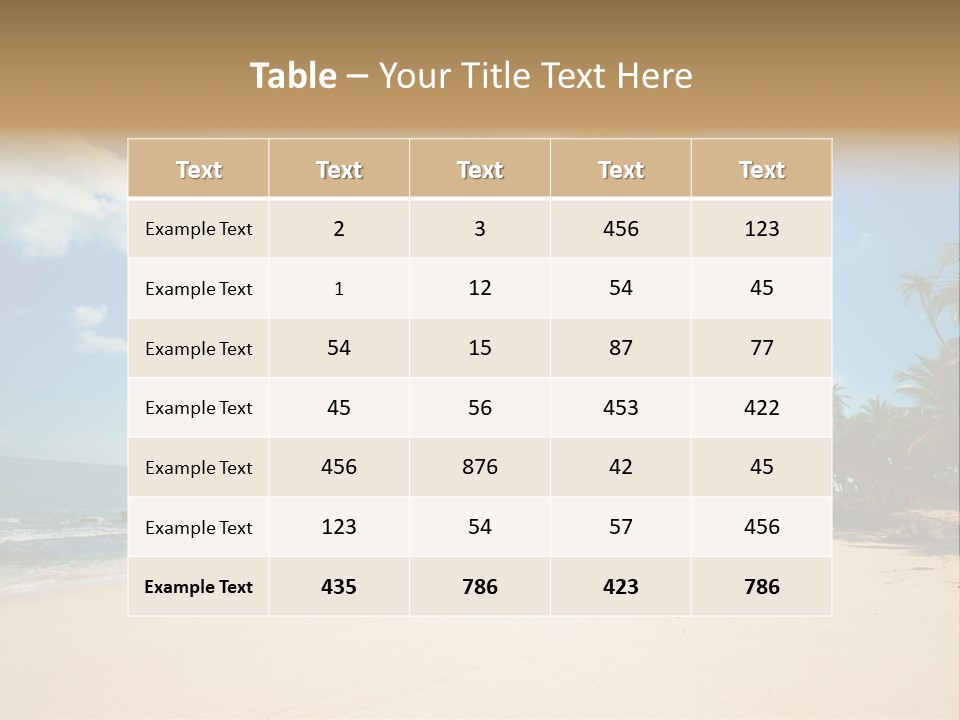 Tree Sun Island PowerPoint Template