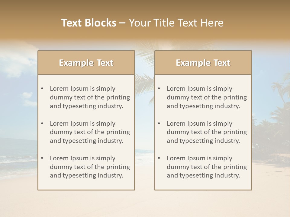 Tree Sun Island PowerPoint Template