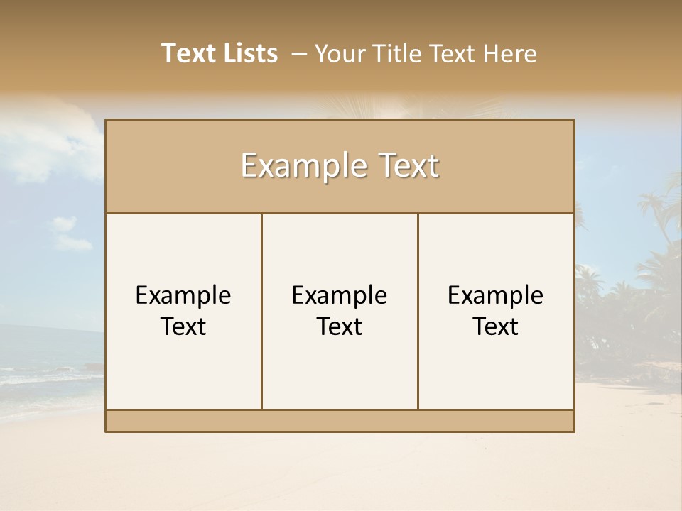 Tree Sun Island PowerPoint Template
