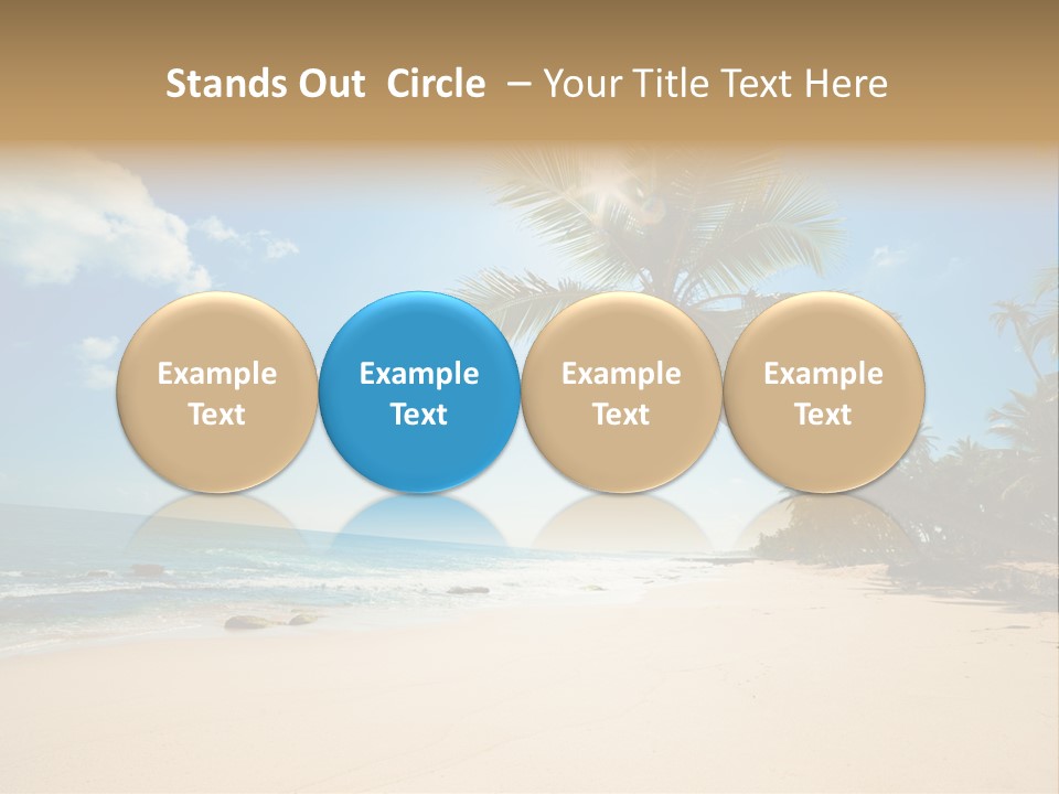 Tree Sun Island PowerPoint Template