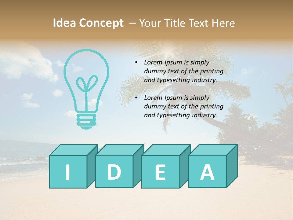 Tree Sun Island PowerPoint Template